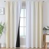 image:imageEstelar Textiler Purple and Grey Blackout Curtains for Girls Bedroom Full Room Darkening Rod Pocket Ombre Curtains for Kids Room Thermal Insulated Light Blocking Gradient Drapes 42Wx63L 2 PanelsBeige and Greyish White