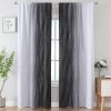 image:imageEstelar Textiler Purple and Grey Blackout Curtains for Girls Bedroom Full Room Darkening Rod Pocket Ombre Curtains for Kids Room Thermal Insulated Light Blocking Gradient Drapes 42Wx63L 2 PanelsBlack and Greyish White