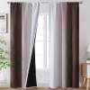 image:imageEstelar Textiler Purple and Grey Blackout Curtains for Girls Bedroom Full Room Darkening Rod Pocket Ombre Curtains for Kids Room Thermal Insulated Light Blocking Gradient Drapes 42Wx63L 2 PanelsBrown and Greyish White