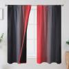 image:imageEstelar Textiler Purple and Grey Blackout Curtains for Girls Bedroom Full Room Darkening Rod Pocket Ombre Curtains for Kids Room Thermal Insulated Light Blocking Gradient Drapes 42Wx63L 2 PanelsRed and Black
