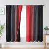 image:imageEstelar Textiler Purple and Grey Blackout Curtains for Girls Bedroom Full Room Darkening Rod Pocket Ombre Curtains for Kids Room Thermal Insulated Light Blocking Gradient Drapes 42Wx63L 2 PanelsRed and Black