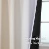 image:imageEstelar Textiler Purple and Grey Blackout Curtains for Girls Bedroom Full Room Darkening Rod Pocket Ombre Curtains for Kids Room Thermal Insulated Light Blocking Gradient Drapes 42Wx63L 2 PanelsBeige and Greyish White