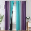 image:imageEstelar Textiler Purple and Grey Blackout Curtains for Girls Bedroom Full Room Darkening Rod Pocket Ombre Curtains for Kids Room Thermal Insulated Light Blocking Gradient Drapes 42Wx63L 2 PanelsTeal and Purple