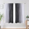 image:imageEstelar Textiler Purple and Grey Blackout Curtains for Girls Bedroom Full Room Darkening Rod Pocket Ombre Curtains for Kids Room Thermal Insulated Light Blocking Gradient Drapes 42Wx63L 2 PanelsBlack and Greyish White