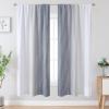 image:imageEstelar Textiler Purple and Grey Blackout Curtains for Girls Bedroom Full Room Darkening Rod Pocket Ombre Curtains for Kids Room Thermal Insulated Light Blocking Gradient Drapes 42Wx63L 2 PanelsGrey and Greyish White