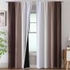image:imageEstelar Textiler Purple and Grey Blackout Curtains for Girls Bedroom Full Room Darkening Rod Pocket Ombre Curtains for Kids Room Thermal Insulated Light Blocking Gradient Drapes 42Wx63L 2 PanelsBrown and Greyish White