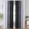 image:imageEstelar Textiler Purple and Grey Blackout Curtains for Girls Bedroom Full Room Darkening Rod Pocket Ombre Curtains for Kids Room Thermal Insulated Light Blocking Gradient Drapes 42Wx63L 2 PanelsBlack and Greyish White