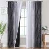image:imageEstelar Textiler Purple and Grey Blackout Curtains for Girls Bedroom Full Room Darkening Rod Pocket Ombre Curtains for Kids Room Thermal Insulated Light Blocking Gradient Drapes 42Wx63L 2 PanelsBlack and Greyish White