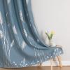 image:imageEstelar Textiler Stone Blue Blackout Curtains for Living RoomRoom Darkening Curtains with Silver Palm Tree Pattern Light Blocking Thermal Insulated Window Drapes for Kids Bedroom38Wx72L2 Panels