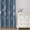 image:imageEstelar Textiler Stone Blue Blackout Curtains for Living RoomRoom Darkening Curtains with Silver Palm Tree Pattern Light Blocking Thermal Insulated Window Drapes for Kids Bedroom38Wx72L2 Panels