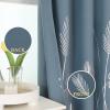 image:imageEstelar Textiler Stone Blue Blackout Curtains for Living RoomRoom Darkening Curtains with Silver Palm Tree Pattern Light Blocking Thermal Insulated Window Drapes for Kids Bedroom38Wx72L2 Panels