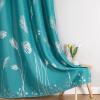 image:imageEstelar Textiler Teal Blackout Curtains for Living Room Grommet Curtains with Silver Palm Tree Pattern Light Blocking Thermal Insulated Window Drapes for Bedroom 52Wx84L 2 Panels