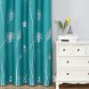 image:imageEstelar Textiler Teal Blackout Curtains for Living Room Grommet Curtains with Silver Palm Tree Pattern Light Blocking Thermal Insulated Window Drapes for Bedroom 52Wx84L 2 Panels