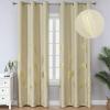 image:imageEstelar Textiler Elegant Natural Palm Leaf and Wheat Blackout Curtains Sunlight Blocking Noise Reducing Curtains Shades Thermal Insulated Window Drapes for Living Room 42Wx84L Beige 2 Drapes