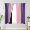image:imageEstelar Textiler Purple and Grey Blackout Curtains for Girls Bedroom Full Room Darkening Rod Pocket Ombre Curtains for Kids Room Thermal Insulated Light Blocking Gradient Drapes 42Wx63L 2 PanelsPink and Purple