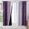 image:imageEstelar Textiler Purple and Grey Blackout Curtains for Girls Bedroom Full Room Darkening Rod Pocket Ombre Curtains for Kids Room Thermal Insulated Light Blocking Gradient Drapes 42Wx63L 2 PanelsPurple and Greyish White