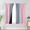 image:imageEstelar Textiler Purple and Grey Blackout Curtains for Girls Bedroom Full Room Darkening Rod Pocket Ombre Curtains for Kids Room Thermal Insulated Light Blocking Gradient Drapes 42Wx63L 2 PanelsPink and Grey