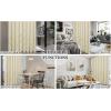 image:imageEstelar Textiler Beige Room Darkening Curtain for Sliding Door 80W x 84L Inch Long Extra Wide Window Curtain Palm Printed Light Reducing Curtain for Dining Room 66ft Wide x7ft Long 1 Panel