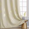 image:imageEstelar Textiler Beige Room Darkening Curtain for Sliding Door 80W x 84L Inch Long Extra Wide Window Curtain Palm Printed Light Reducing Curtain for Dining Room 66ft Wide x7ft Long 1 Panel