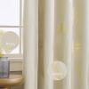 image:imageEstelar Textiler Beige Room Darkening Curtain for Sliding Door 80W x 84L Inch Long Extra Wide Window Curtain Palm Printed Light Reducing Curtain for Dining Room 66ft Wide x7ft Long 1 Panel