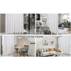 image:imageEstelar Textiler Blackout Curtain for Bedroom 80W x 108L Inch Silver Palm Tree Printed Curtain Thermal Insulated Elegant Drape for Dining Room 66ft Wide x9ft Long Navy Blue 1 PanelGreyish WhiteGold Print