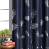 image:imageEstelar Textiler Blackout Curtain for Bedroom 80W x 108L Inch Silver Palm Tree Printed Curtain Thermal Insulated Elegant Drape for Dining Room 66ft Wide x9ft Long Navy Blue 1 PanelNavy BlueSilver Print