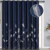 image:imageEstelar Textiler Blackout Curtain for Bedroom 80W x 108L Inch Silver Palm Tree Printed Curtain Thermal Insulated Elegant Drape for Dining Room 66ft Wide x9ft Long Navy Blue 1 PanelNavy BlueSilver Print