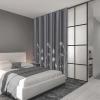 image:imageEstelar Textiler Blackout Curtain for Bedroom 80W x 108L Inch Silver Palm Tree Printed Curtain Thermal Insulated Elegant Drape for Dining Room 66ft Wide x9ft Long Navy Blue 1 PanelDark GreySilver Print