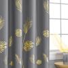 image:imageEstelar Textiler Blackout Curtain for Bedroom 80W x 108L Inch Silver Palm Tree Printed Curtain Thermal Insulated Elegant Drape for Dining Room 66ft Wide x9ft Long Navy Blue 1 PanelGreyGold Print