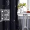 image:imageEstelar Textiler Blackout Curtain for Bedroom 80W x 108L Inch Silver Palm Tree Printed Curtain Thermal Insulated Elegant Drape for Dining Room 66ft Wide x9ft Long Navy Blue 1 PanelGreySilver Print