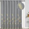 image:imageEstelar Textiler Blackout Curtain for Bedroom 80W x 108L Inch Silver Palm Tree Printed Curtain Thermal Insulated Elegant Drape for Dining Room 66ft Wide x9ft Long Navy Blue 1 PanelGreyGold Print