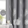 image:imageEstelar Textiler Blackout Curtain for Bedroom 80W x 108L Inch Silver Palm Tree Printed Curtain Thermal Insulated Elegant Drape for Dining Room 66ft Wide x9ft Long Navy Blue 1 PanelGreySilver Print