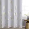 image:imageEstelar Textiler Blackout Curtain for Bedroom 80W x 108L Inch Silver Palm Tree Printed Curtain Thermal Insulated Elegant Drape for Dining Room 66ft Wide x9ft Long Navy Blue 1 PanelGreyish WhiteGold Print