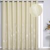image:imageEstelar Textiler Blackout Curtain for Bedroom 80W x 108L Inch Silver Palm Tree Printed Curtain Thermal Insulated Elegant Drape for Dining Room 66ft Wide x9ft Long Navy Blue 1 PanelBeigeSilver Print
