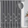 image:imageEstelar Textiler Blackout Curtain for Bedroom 80W x 108L Inch Silver Palm Tree Printed Curtain Thermal Insulated Elegant Drape for Dining Room 66ft Wide x9ft Long Navy Blue 1 PanelDark GreySilver Print