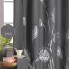image:imageEstelar Textiler Blackout Curtain for Bedroom 80W x 108L Inch Silver Palm Tree Printed Curtain Thermal Insulated Elegant Drape for Dining Room 66ft Wide x9ft Long Navy Blue 1 PanelDark GreySilver Print