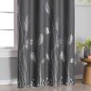 image:imageEstelar Textiler Blackout Curtain for Bedroom 80W x 108L Inch Silver Palm Tree Printed Curtain Thermal Insulated Elegant Drape for Dining Room 66ft Wide x9ft Long Navy Blue 1 PanelDark GreySilver Print