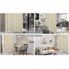 image:imageEstelar Textiler Blackout Curtain for Bedroom 80W x 108L Inch Silver Palm Tree Printed Curtain Thermal Insulated Elegant Drape for Dining Room 66ft Wide x9ft Long Navy Blue 1 PanelBeigeSilver Print