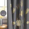 image:imageEstelar Textiler Curtain for Sliding Glass Door 100W x 96L Inch Gold Palm Tree Printed Curtain Thermal Insulated Blackout Curtain for Dining Room 83ft Wide x 8ft Long Dark Grey 1 Panel