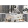 image:imageEstelar Textiler Curtain for Sliding Glass Door 100W x 96L Inch Gold Palm Tree Printed Curtain Thermal Insulated Blackout Curtain for Dining Room 83ft Wide x 8ft Long Dark Grey 1 Panel