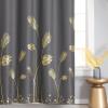 image:imageEstelar Textiler Curtain for Sliding Glass Door 100W x 96L Inch Gold Palm Tree Printed Curtain Thermal Insulated Blackout Curtain for Dining Room 83ft Wide x 8ft Long Dark Grey 1 Panel