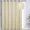 image:imageEstelar Textiler Beige Room Darkening Curtain for Sliding Door 80W x 84L Inch Long Extra Wide Window Curtain Palm Printed Light Reducing Curtain for Dining Room 66ft Wide x7ft Long 1 Panel