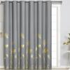 image:imageEstelar Textiler Blackout Curtain for Bedroom 80W x 108L Inch Silver Palm Tree Printed Curtain Thermal Insulated Elegant Drape for Dining Room 66ft Wide x9ft Long Navy Blue 1 PanelGreyGold Print