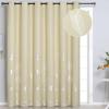 image:imageEstelar Textiler Blackout Curtain for Bedroom 80W x 108L Inch Silver Palm Tree Printed Curtain Thermal Insulated Elegant Drape for Dining Room 66ft Wide x9ft Long Navy Blue 1 PanelBeigeSilver Print