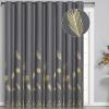 image:imageEstelar Textiler Curtain for Sliding Glass Door 100W x 96L Inch Gold Palm Tree Printed Curtain Thermal Insulated Blackout Curtain for Dining Room 83ft Wide x 8ft Long Dark Grey 1 Panel