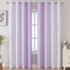 image:imageEstelar Textiler Lilac and Greyish White Gradient Blackout Curtains for Bedroom Thermal Insulated Ombre Blackout Drapes Light Blocking Energy Saving Curtains for Living Room52Wx84L2 Panels