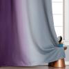 image:imageEstelar Textiler Ombre Grey and Purple Blackout Curtains 72 Inch Length 2 Panels Full Room Darkening Curtains for Living Room Grommet Thermal Insulated Gradient Drapes for Bedroom 52x72 Inch