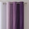 image:imageEstelar Textiler Purple and Greyish White Ombre Blackout Curtains 84 Inches Long Full Room Darkening Grommet Curtains for Bedroom Thermal Insulated Blackout Drapes for Living Room 52Wx84L 2 Panels