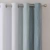 image:imageEstelar Textiler Stone Blue and Greyish White Blackout Curtains 84 Inches LongFull Room Darkening Grommet Curtains for BedroomThermal Insulated Ombre Blackout Drapes for Living Room52Wx84L2 Panels