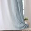 image:imageEstelar Textiler Stone Blue and Greyish White Blackout Curtains 84 Inches LongFull Room Darkening Grommet Curtains for BedroomThermal Insulated Ombre Blackout Drapes for Living Room52Wx84L2 Panels